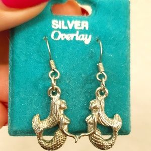 Mermaid dangle earrings, NWT